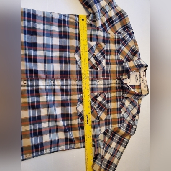 Vans Off The Wall plaid button down short sleeve mens shirt in size Large F7 - Picture 5 of 9